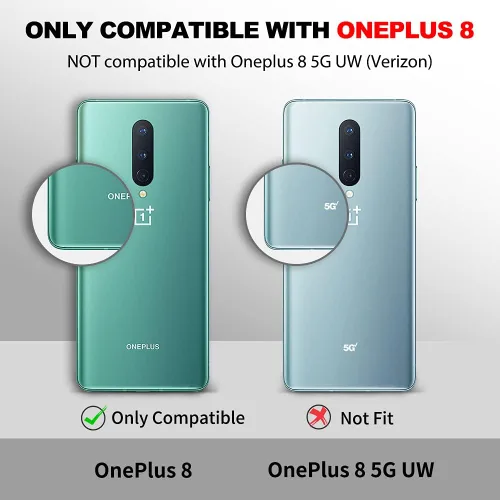 Vista 2 de Jusy Funda resistente a prueba de golpes compatible con Oneplus 8 0.18 oz con soporte de anillo giratorio [no compatible con Verizon y 8pro y 8T]