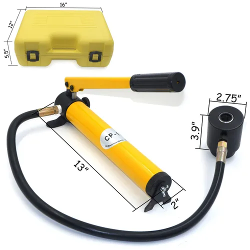 Vista 4 de HTTMT - Juego hidráulico de perforación perforadora de 6 troqueles bomba manual (0.630-2.008 in, 5/8" - 2 1/64") 8T [P/N: ET-TOOL006-AMARILLO]