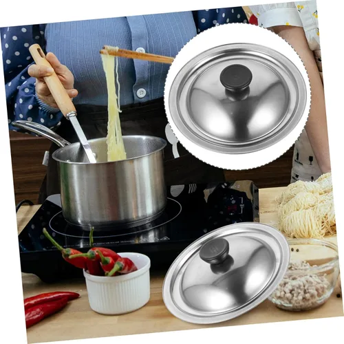 Vista 4 de Tapa de repuesto multiusos para ollas y sartenes compatible con varios utensilios de cocina para cocinar y almacenar alimentos