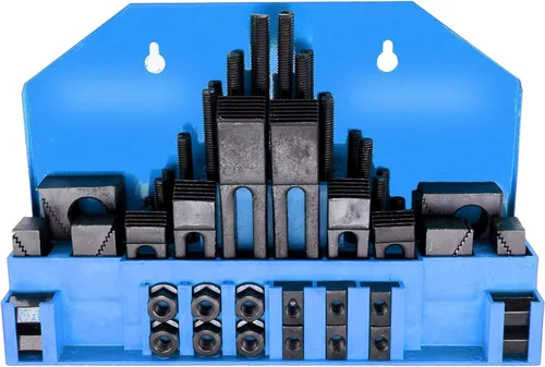 Vista 10 de HFS(R) 58 piezas, juego de herramientas de sujeción con ranura en T de 1/2" y pernos de 3/8"-16 para molino Bridgeport