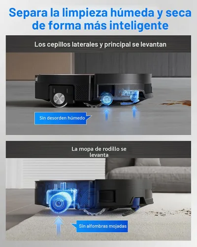 Vista 9 de ECOVACS DEEBOT X11 OmniCyclone Robot Vacuum and Mop, PowerBoost Charging, OZMO Roller 2.0, Instant Self-Wash Mop, 19500Pa Blast Suction, Bagless