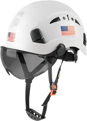 Vista 13 de GREEN DEVIL Casco de Seguridad Casco Duro con Visera Correa de Barbilla Ajustable Ligero Ventilado ABS Casco de Trabajo para Hombres y Mujeres Negro