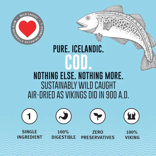 Vista 4 de Icelandic+ Palitos masticables largos: piel de bacalao, 2 golosinas envueltas a mano de 10 pulgadas para perros, 3.2 onzas, capturados