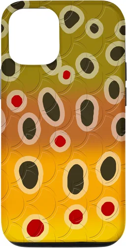 Vista 28 de Marrón trucha patrón pescado arte trucha pesca mosca pesca regalo caso para iPhone 17