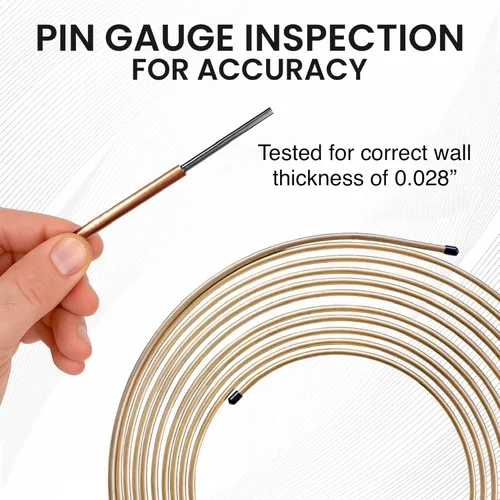 Vista 2 de Bloque de ABS de níquel cobre a línea de freno trasero. Cortado a la longitud y acampanado con los accesorios correctos, simplemente dobla en su