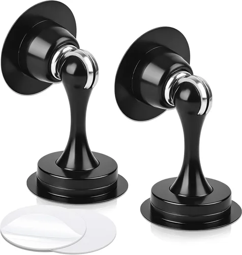 Vista 25 de KOLAKO Topes Magnéticos para Puerta, Tope de Puerta de Acero Inoxidable con Imán, Tope de Puerta Satinado Cepillo de Níquel, Negro, Soporte