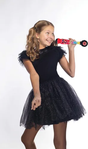 Vista 4 de LEXiBOOK Miraculous, Micrófono de iluminación para niños, Juego de juguete musical, Altavoz incorporado, Efectos de luz, Enchufe de cable auxiliar