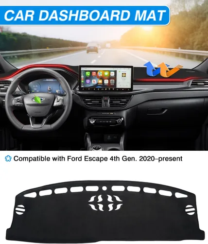 Vista 3 de CARTIST Cubierta para Tablero Específica para Vehículo Compatible con Ford Escape 2020-2025 2026 (Sin HUD), Cubierta de Tablero para Accesorios