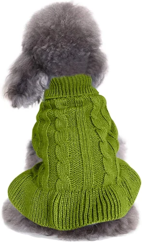 Vista 21 de CHBORCHICEN Suéteres de punto para perros pequeños, sudadera cálida para mascotas gatos, ropa de invierno, suéter de gatito y cachorro
