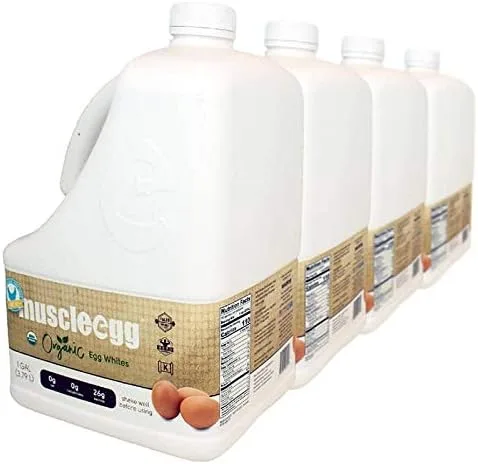 4 galones de claras de huevo líquidas orgánicas llanas MuscleEgg