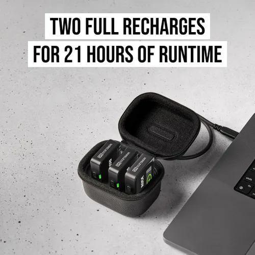 Vista 4 de RØDE Wireless GO (Gen 3) - Micrófono inalámbrico compacto - Audio impecable, grabación de punto flotante de 32 bits, control automático de nivel