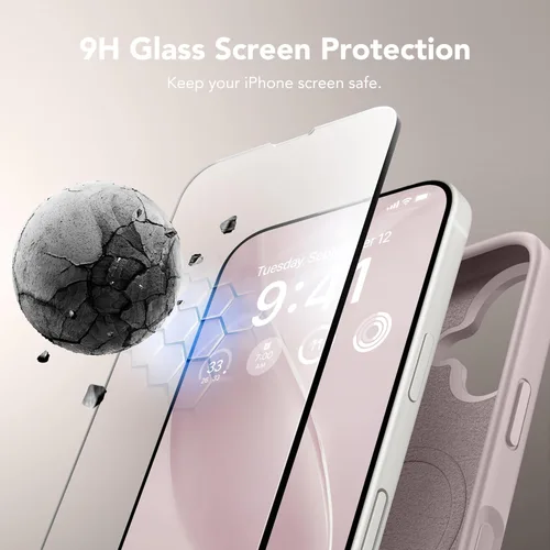 Vista 1587 de GONEZ Funda magnética para iPhone 14, compatible con Magsafe, con protector de pantalla + protector de cámara, forro de microfibra antiarañazos