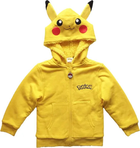 Pokemon Pikachu - Sudadera con capucha de forro polar Sherpa para niños