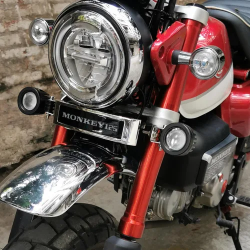 Vista 2 de Kit de luz auxiliar LED con conector compatible con Honda Monkey 125 Z125M Z125MA (2019-actual) (blanco #2)