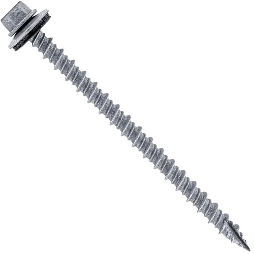 Vista 35 de Tornillos para techos de metal #10: (250) Tornillos x 3 "ABC GRIS Tornillo de techo de chapa de metal para techo. Tornillos de metal