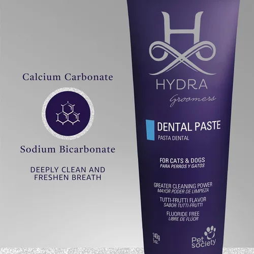 Vista 4 de Hydra - Pasta dental profesional, sin flúor, ambientador de aliento para perros y gatos, adecuado para todas las razas, 5 onzas