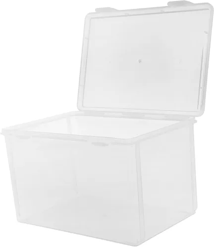 TIDTALEO Caja de almacenamiento de pan, contenedor transparente para pasteles con tapa, caja organizadora de plástico, cesta de pan, dispensador de