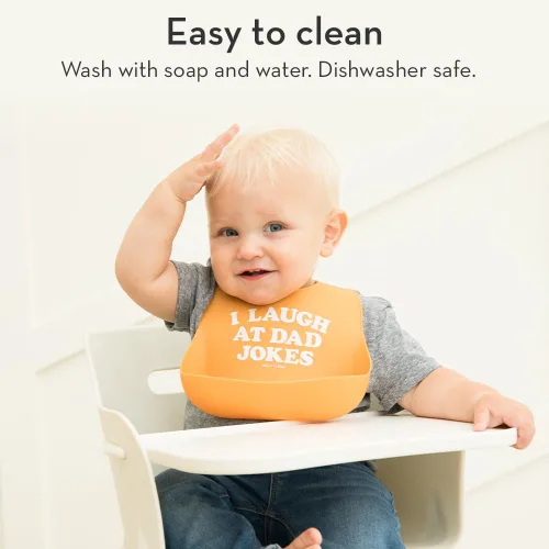 Vista 6 de Babero para bebés para comer de Bella Tunno, babero de silicona impermeable con gran atrapaalimentos, ajuste ajustable para bebés de 4 a 12 meses