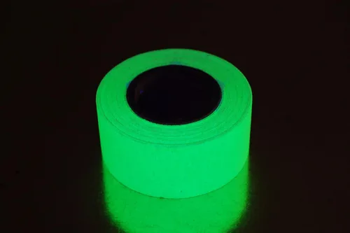 Vista 3 de 1 pulgada x 6 yardas UV luz negra reactiva Fluorescent Gaffer Tape (azul)