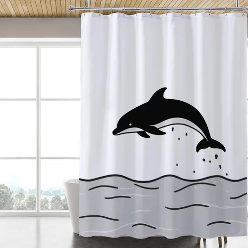 Vista 49 de LLSCL Forro de cortina de ducha de tela con imanes, calidad de hotel impermeable, 72 x 72 pulgadas, lavable a máquina