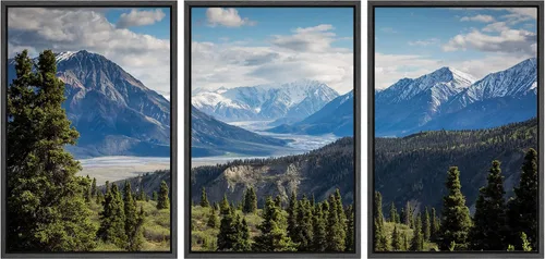 Vista 74 de wall26 Lienzo enmarcado para pared, juego de arte vibrante de montaña y lago, naturaleza, desierto, fotografía, realismo, paisaje rústico, colorido