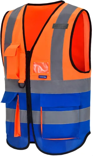 Vista 8 de A-SAFETY Chaleco de seguridad reflectante de alta visibilidad Personalizar logotipo (XS-8XL)