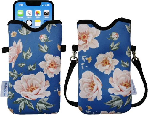Vista 18 de Tainada Funda Estuche Bolsa de Neopreno para Teléfono para Hombres y Mujeres con Correa Cruzada/Cordón para el Cuello para iPhone 17/16/15 Pro Max
