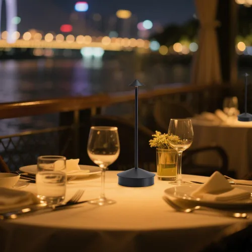 Vista 2 de Juego de 2 lámparas de mesa inalámbricas recargables de 6000 mAh, lámparas de escritorio con pilas, lámpara táctil LED portátil, lámpara