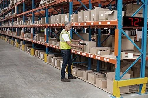 Vista 3 de Termómetro grande de pantalla de 3 dígitos fabricado en los Estados Unidos con dígitos de 4 pulgadas para pantalla extragrande, termómetro muestra