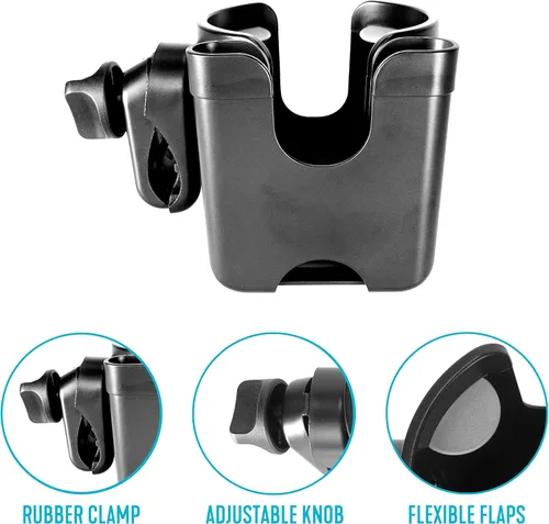 Vista 3 de Stander Accesorio universal para portavasos, compartimento ajustable para almacenamiento de bebidas y teléfono para caminantes, rolladores