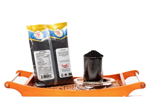 Vista 3 de TAJ Semillas de kalonji indio prémium (semillas de comino negro, nigella, semillas negras, alcaravea), (14 onzas)
