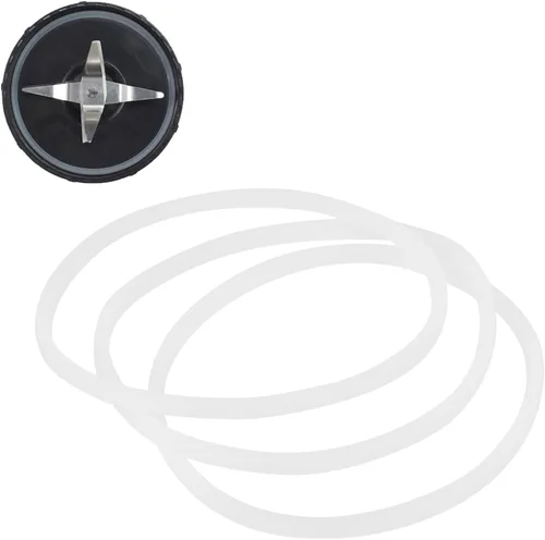 Vista 9 de Junta de goma de 3 piezas, sellos de junta de repuesto de silicona, junta de sellado de goma O-Junta de repuesto Juicer Blender Cross Blade (01)