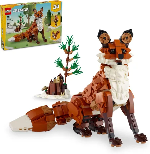 LEGO Creator 31154 - Animales del bosque 3 en 1, juguetes de construcción para niños, niños y niñas, a partir de 9 años, con 3 opciones de