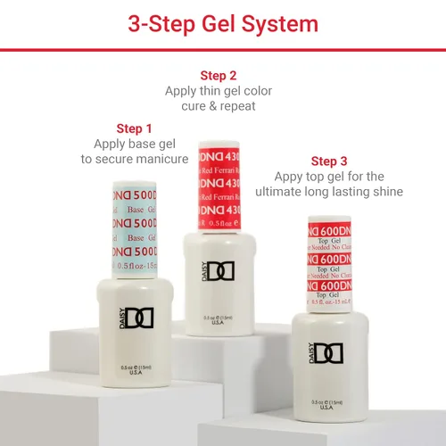 Vista 5 de Juego de Esmalte de Gel DND, Colección Blanca, Esmalte de Gel UV/LED y Laca de Uñas de Secado al Aire, Dúo de Esmalte a Juego Resistente a Astillas