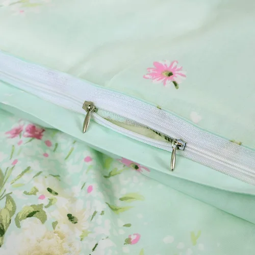 Vista 5 de Usning Juego de funda de edredón floral, tamaño Queen, ropa de cama de granja 100% algodón, juego de ropa de cama de diseñador de 3 piezas, 1 funda