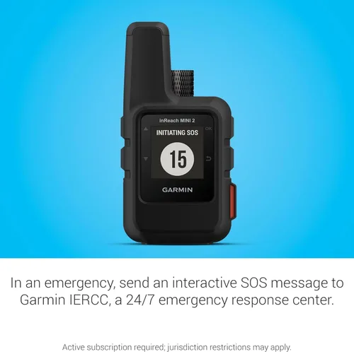 Vista 5 de Garmin inReach Mini 2, comunicador satelital ligero y compacto, para senderismo, portátil, color negro