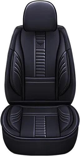 Vista 22 de Fundas de asiento delantero para Mazda CX-3 2016-2021, protección de banco frontal 3D compatible con bolsa de aire lateral, línea negra y negra