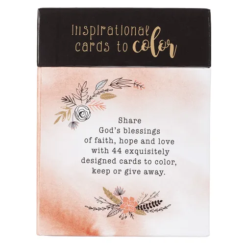Vista 2 de Faith Hope Love Coloring Cards - Inspirational Cards to