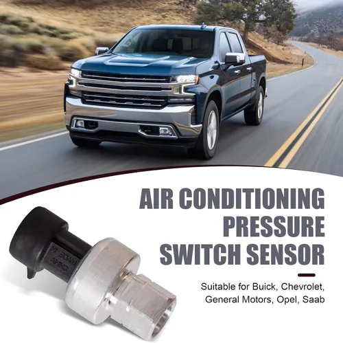 Vista 3 de Eratus Pack-1 Sensor de presión de aire acondicionado para automóvil, 1.85 pulgadas de largo de metal + sensor de reacción sensible de plástico