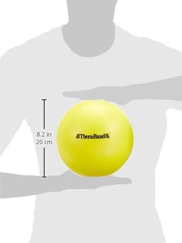 Vista 4 de THERABAND Mini bola, pequeña pelota de ejercicio para yoga, pilates, entrenamientos abdominales, terapia de hombro, fortalecimiento de núcleo