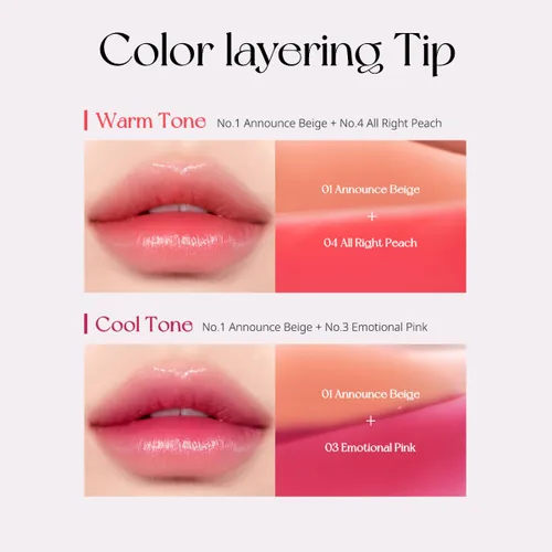 Vista 8 de Peripera Tinte Water Bare - Tinte para labios, tinte labial, tinte brillante (005 RED UPDATE)