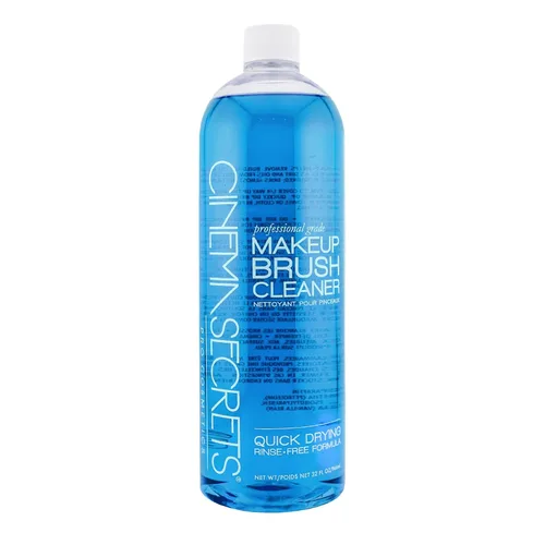 Vista 10 de Cinema Secrets Solución limpiadora de brochas de maquillaje de vainilla azul original, limpiador profesional para brochas de maquillaje, fórmula