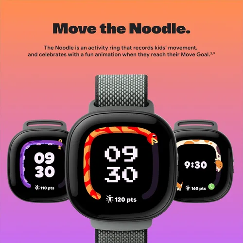 Vista 11 de Fitbit Google Ace LTE - Reloj inteligente para niños con llamadas, mensajes, GPS y juegos basados en actividades, se requiere plan de datos Ace Pass
