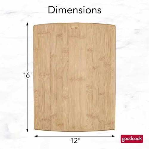 Vista 2 de GoodCook Tabla de cortar diaria, 12" x 16" Bamboo