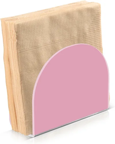 Vista 13 de Servilletero beige para mesa, dispensadores de servilletas de tejido acrílico, servilleteros de cóctel transparentes para encimeras, hotel