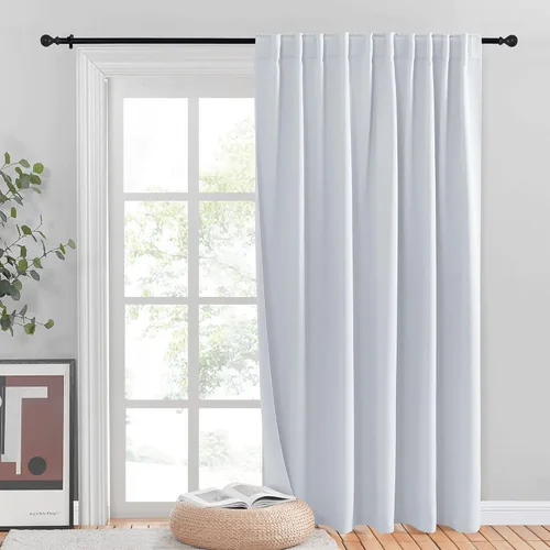 Vista 48 de NICETOWN Cortinas para Puerta Corredera, Cortina Térmica Ancha Oscurecedora para Puerta de Patio, Persiana Vertical, Cortinas para Puerta de Vidrio