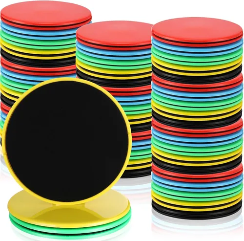 Vista 7 de Jenaai Core Sliders - Discos deslizantes de ejercicio a granel, regalos para clases de entrenamiento grupal, control deslizante de fitness