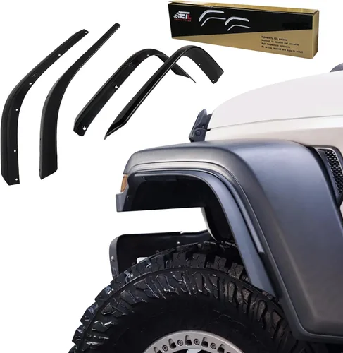 Vista 8 de Juego de extensiones de guardabarros delanteros y traseros para Jeep Wrangler JL 4XE 2018-2024 (se ajusta a guardabarros altos)