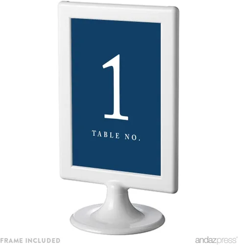 Vista 14 de Andaz Press Mesa enmarcada de doble cara números 1-8, turquesa aguamarina, 1 juego, 4 x 6 pulgadas, incluye marcos