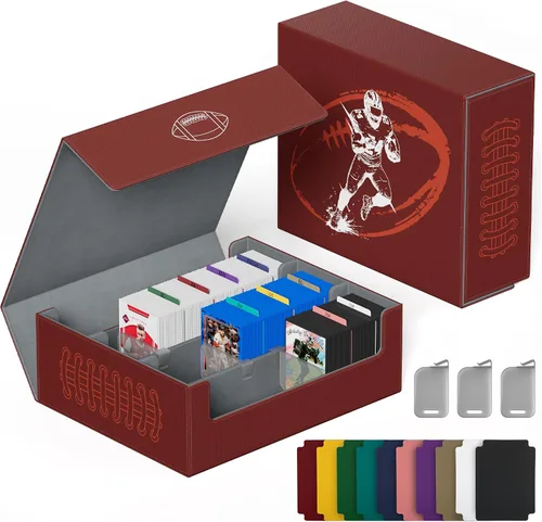 Vista 12 de UAONO Trading Card Storage Box Holds 2400+ Cards, Bulk Card Storage A1-Negro y Gris